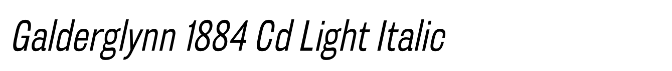 Galderglynn 1884 Cd Light Italic